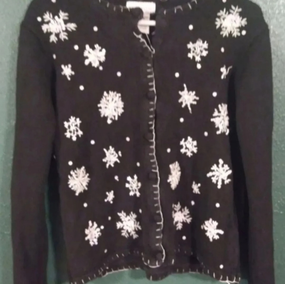 White stag large christmas Cardigan